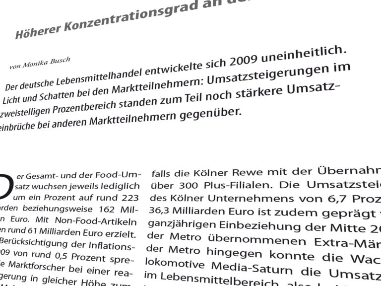 Höherer Konzentrationsgrad an der Spitze